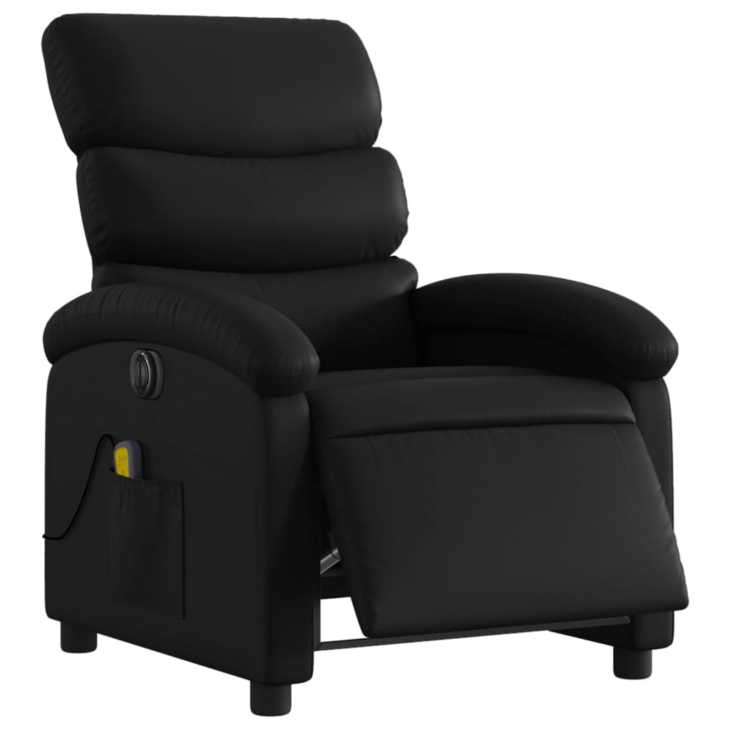 Massagestoel verstelbaar elektrisch kunstleer zwart is nu te koop bij PeponiXL, paradijselijk wonen!
