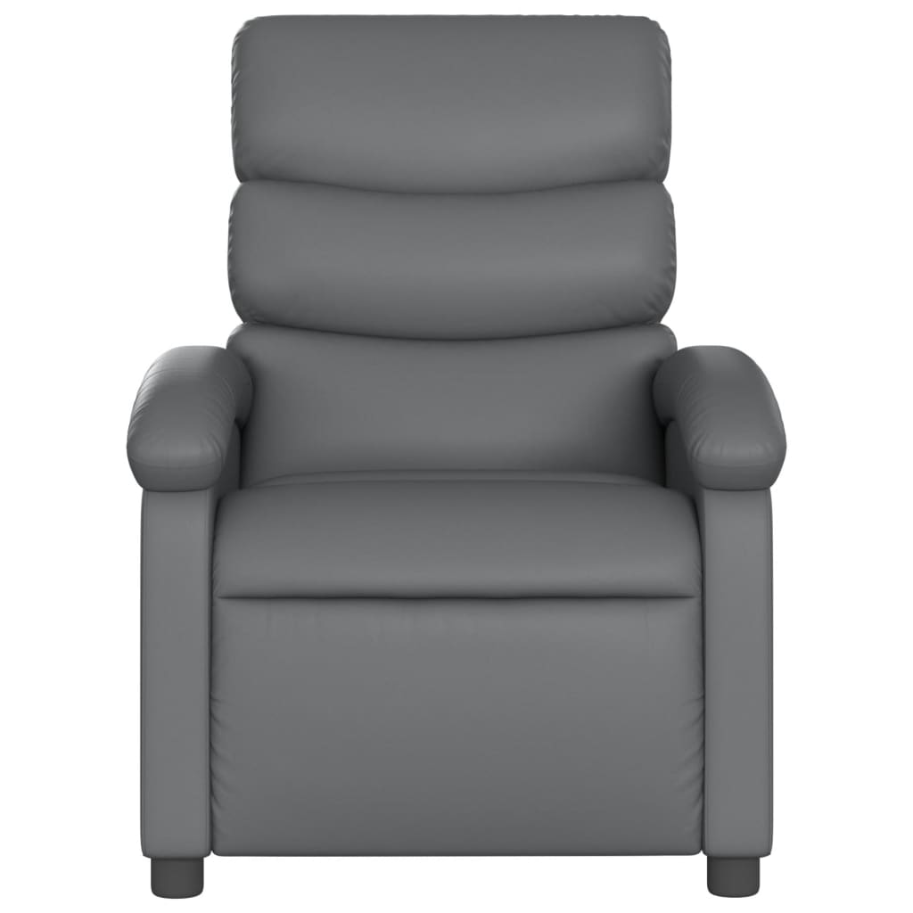 Massagestoel verstelbaar elektrisch kunstleer grijs is nu te koop bij PeponiXL, paradijselijk wonen!