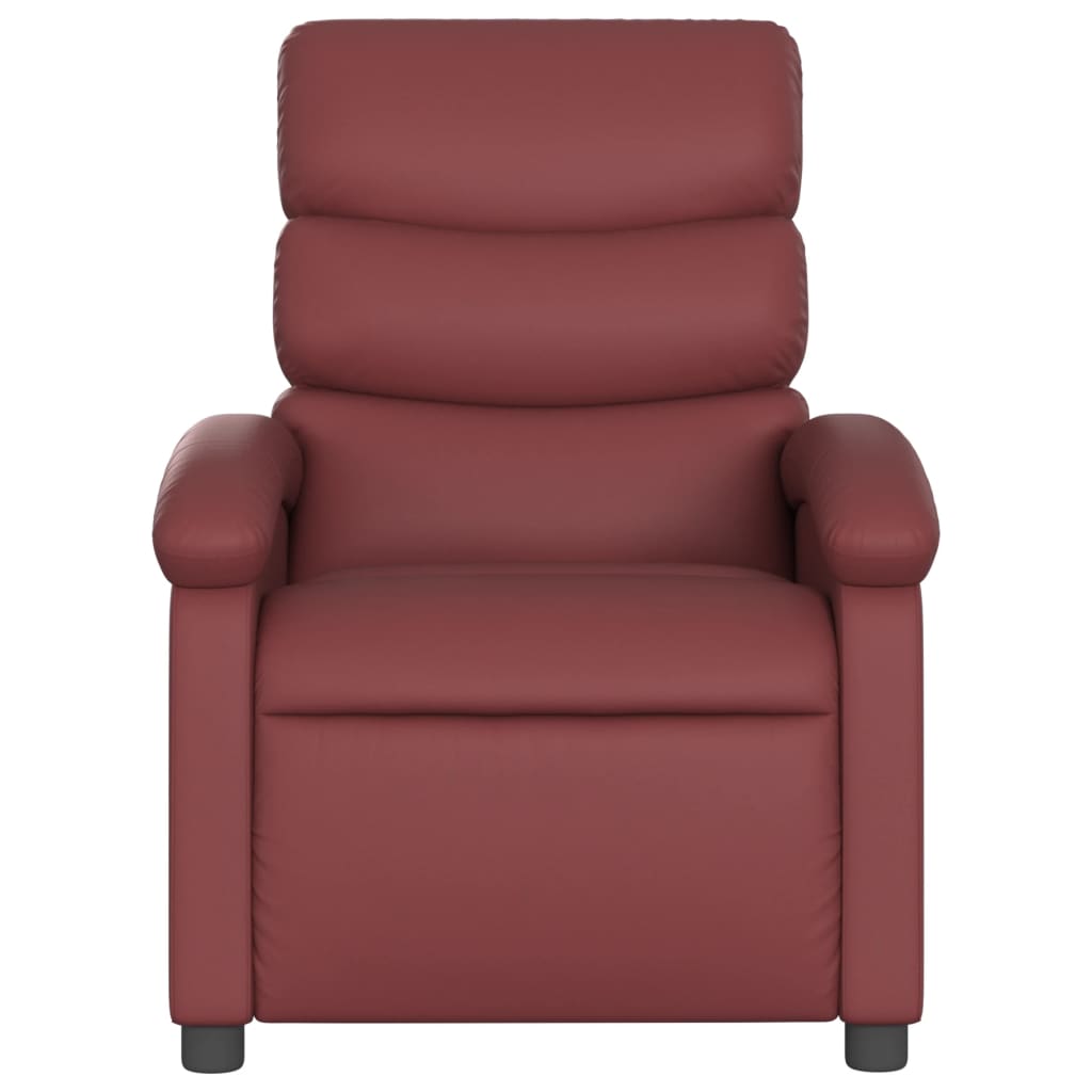 Massagestoel verstelbaar elektrisch kunstleer wijnrood is nu te koop bij PeponiXL, paradijselijk wonen!