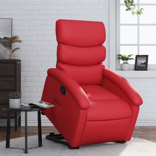 Sta-op-stoel kunstleer rood is nu te koop bij PeponiXL, paradijselijk wonen!
