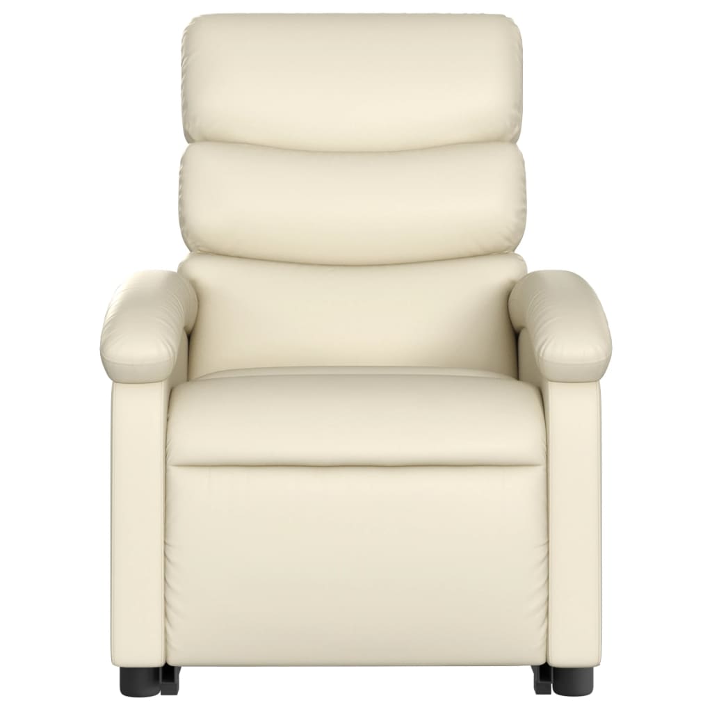 Sta-op-massagestoel verstelbaar kunstleer crèmekleurig is nu te koop bij PeponiXL, paradijselijk wonen!