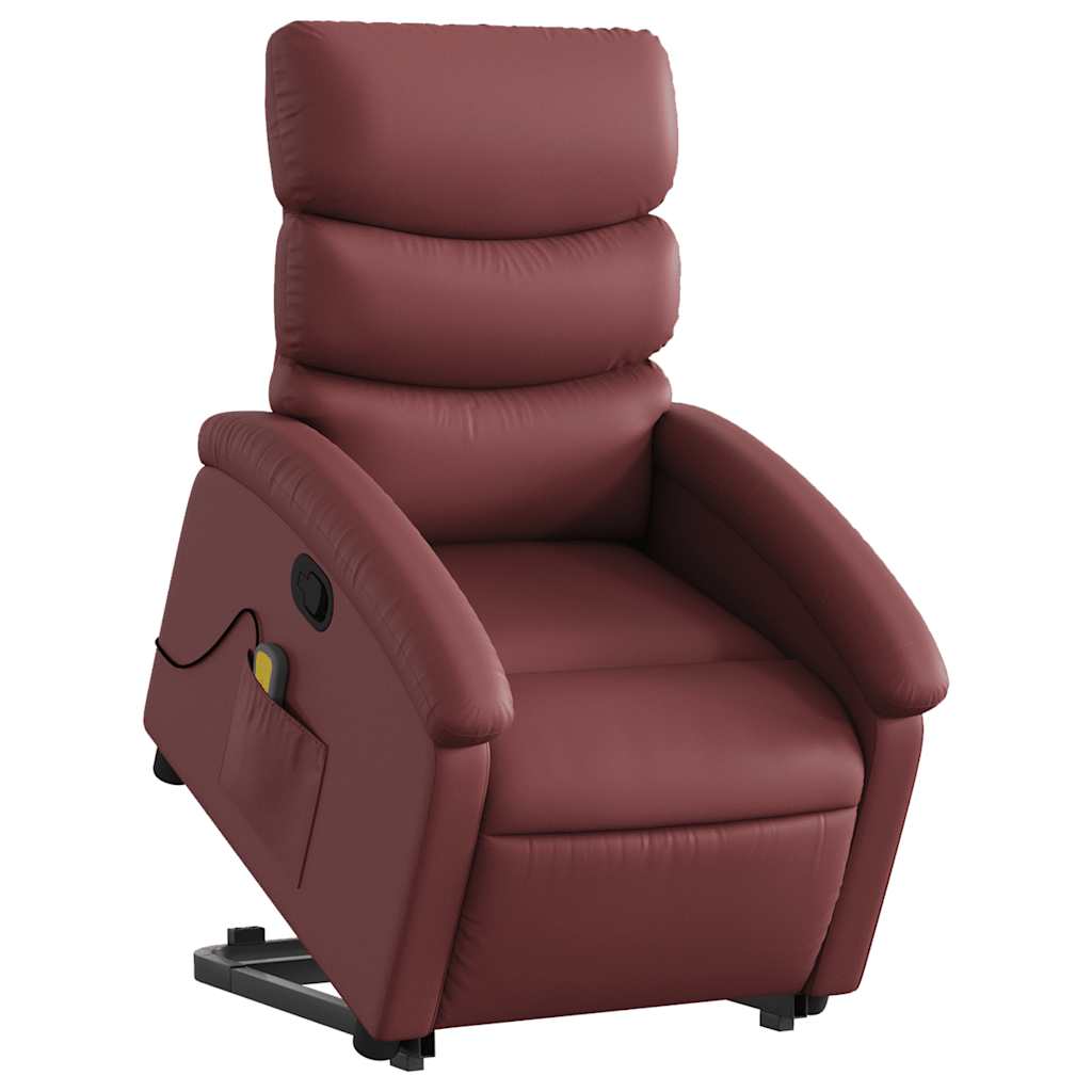 Sta-op-massagestoel verstelbaar kunstleer wijnrood is nu te koop bij PeponiXL, paradijselijk wonen!