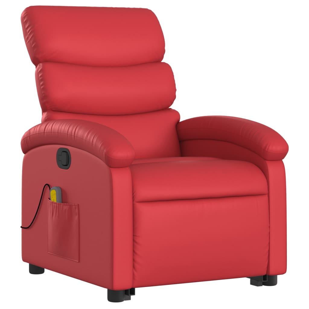 Sta-op-massagestoel verstelbaar kunstleer rood is nu te koop bij PeponiXL, paradijselijk wonen!