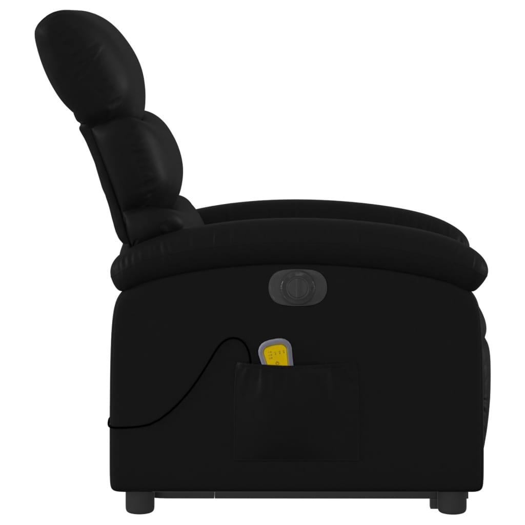 Sta-op-massagestoel elektrisch kunstleer zwart is nu te koop bij PeponiXL, paradijselijk wonen!