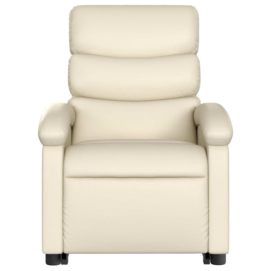 Sta-op-massagestoel elektrisch kunstleer crèmekleurig is nu te koop bij PeponiXL, paradijselijk wonen!