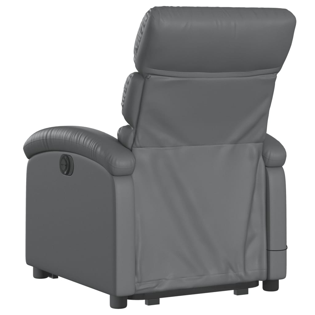 Sta-op-massagestoel elektrisch kunstleer grijs is nu te koop bij PeponiXL, paradijselijk wonen!