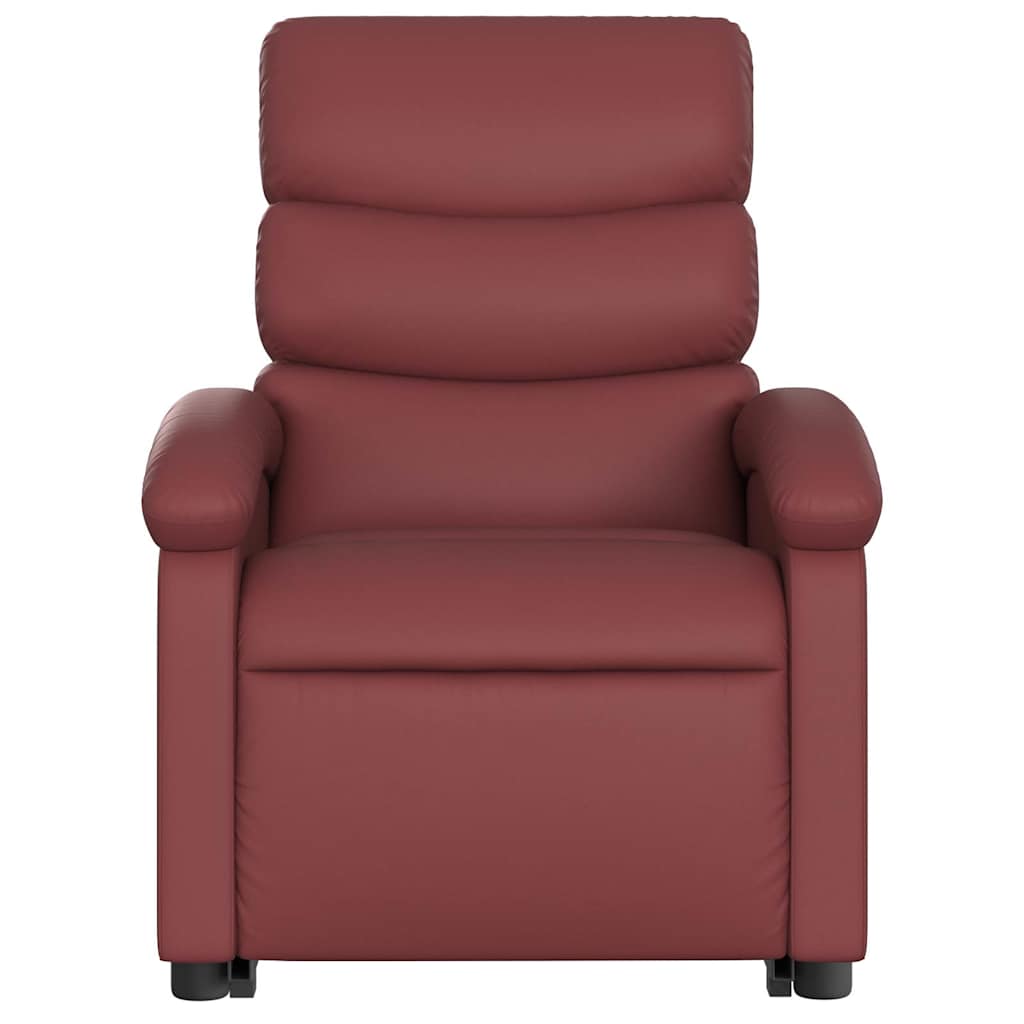 Sta-op-massagestoel elektrisch kunstleer wijnrood is nu te koop bij PeponiXL, paradijselijk wonen!