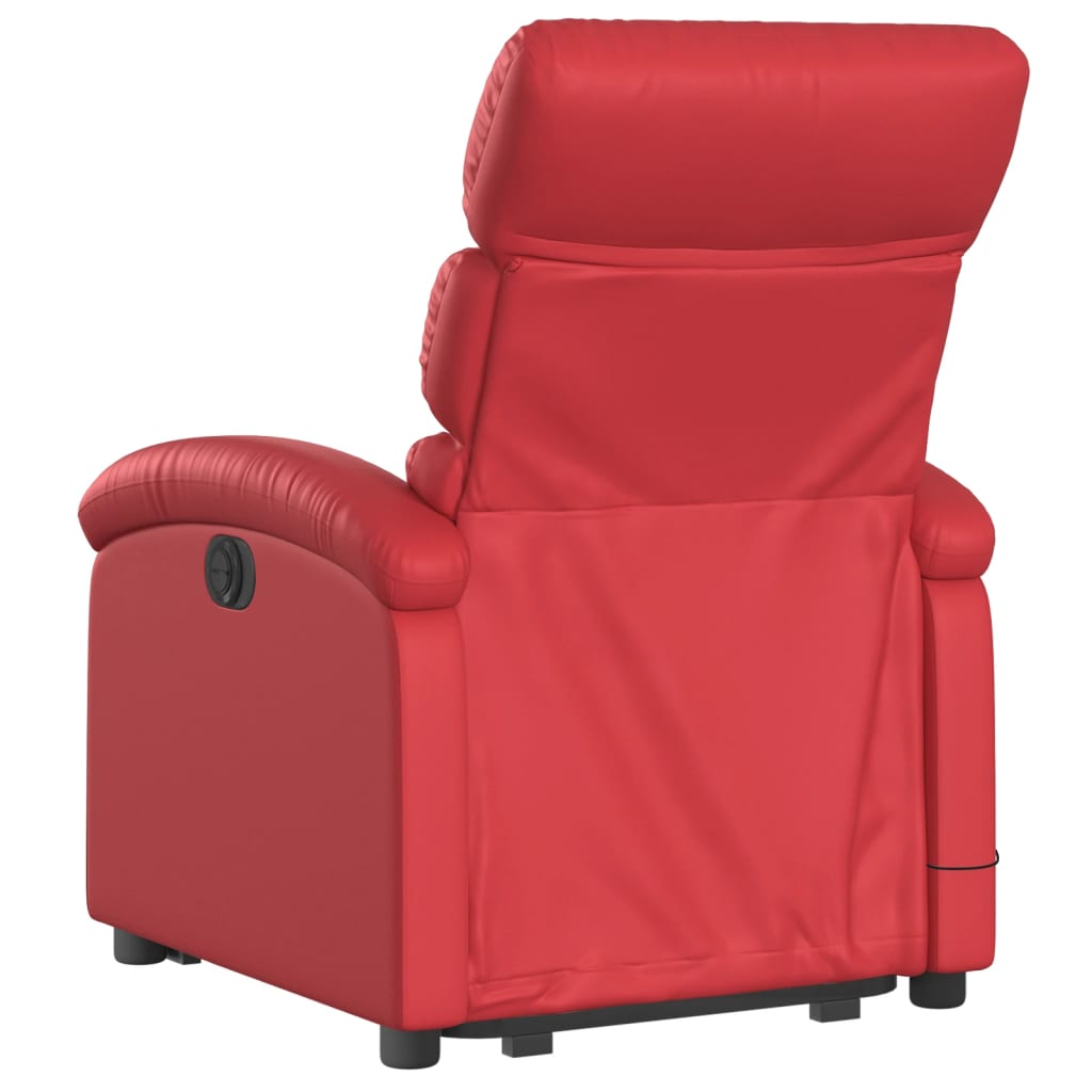 Sta-op-massagestoel elektrisch kunstleer rood is nu te koop bij PeponiXL, paradijselijk wonen!