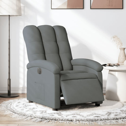 Fauteuil elektrisch verstelbaar stof donkergrijs is nu te koop bij PeponiXL, paradijselijk wonen!