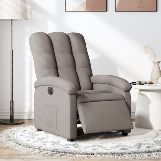 Fauteuil verstelbaar elektrisch stof taupe is nu te koop bij PeponiXL, paradijselijk wonen!