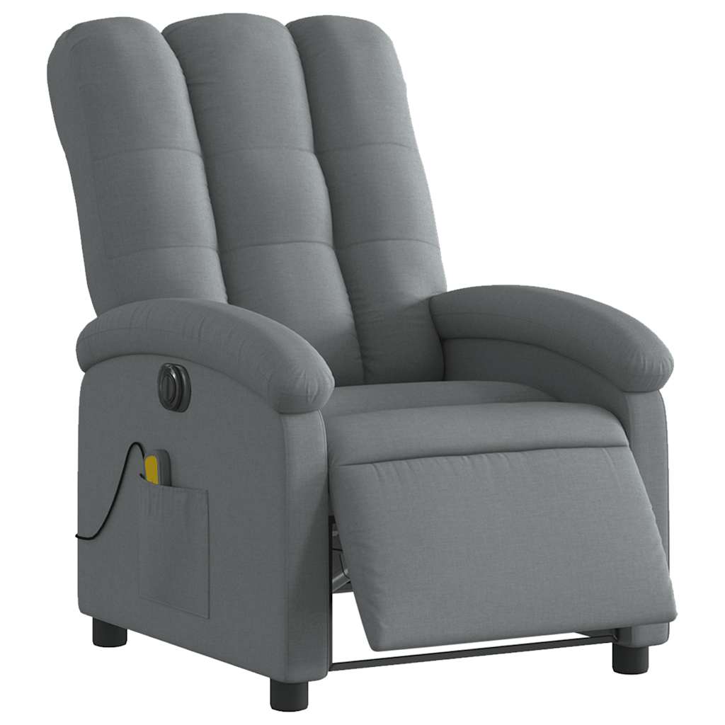 Massagestoel elektrisch verstelbaar stof donkergrijs is nu te koop bij PeponiXL, paradijselijk wonen!