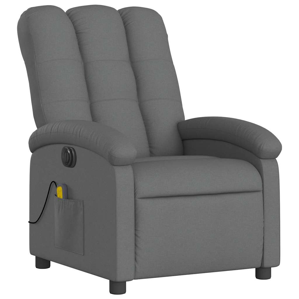 Massagestoel elektrisch verstelbaar stof donkergrijs is nu te koop bij PeponiXL, paradijselijk wonen!