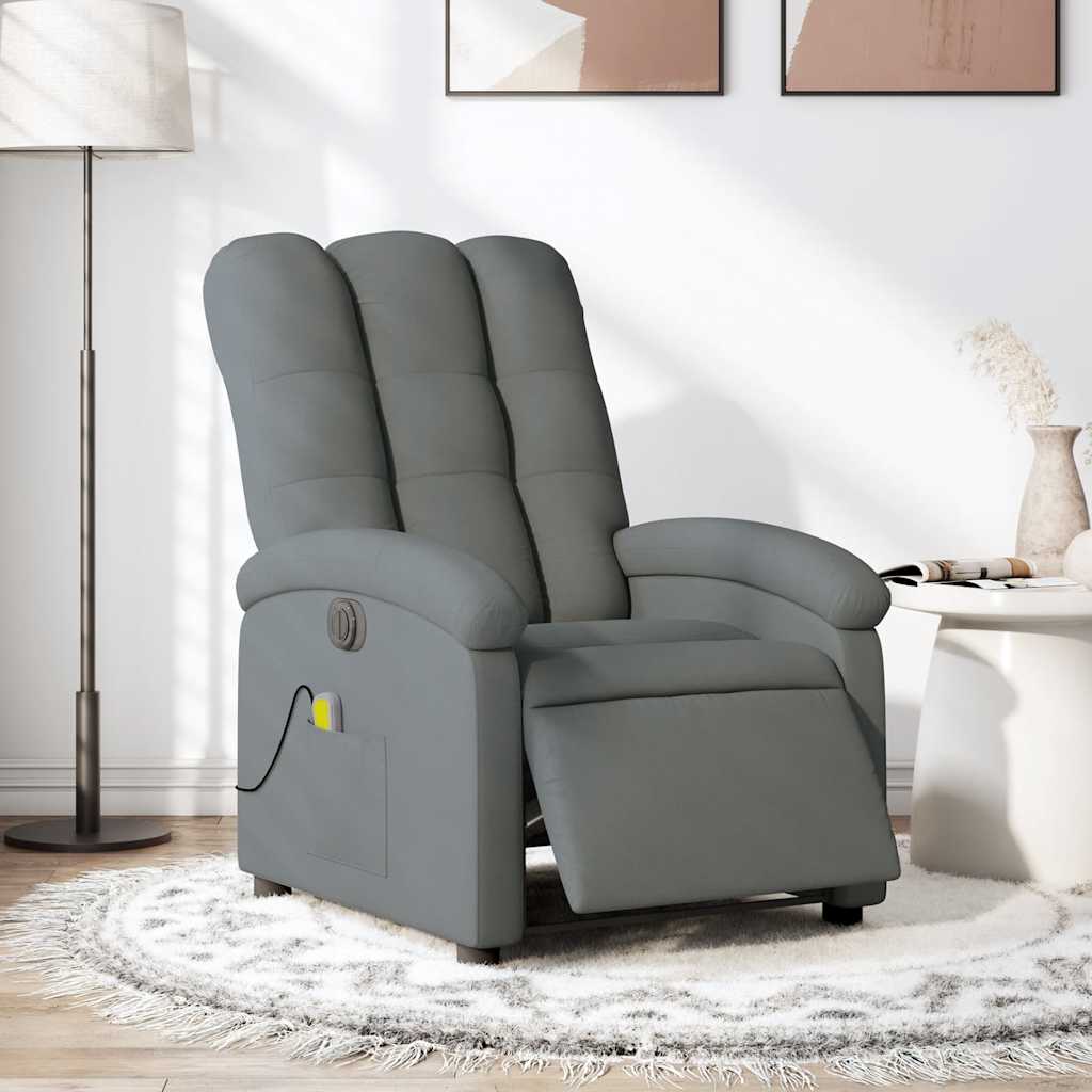 Massagestoel elektrisch verstelbaar stof donkergrijs is nu te koop bij PeponiXL, paradijselijk wonen!