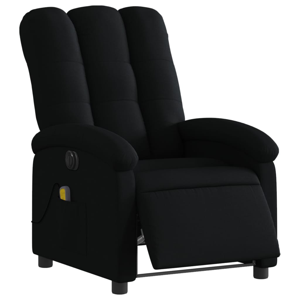 Massagestoel elektrisch verstelbaar stof zwart is nu te koop bij PeponiXL, paradijselijk wonen!