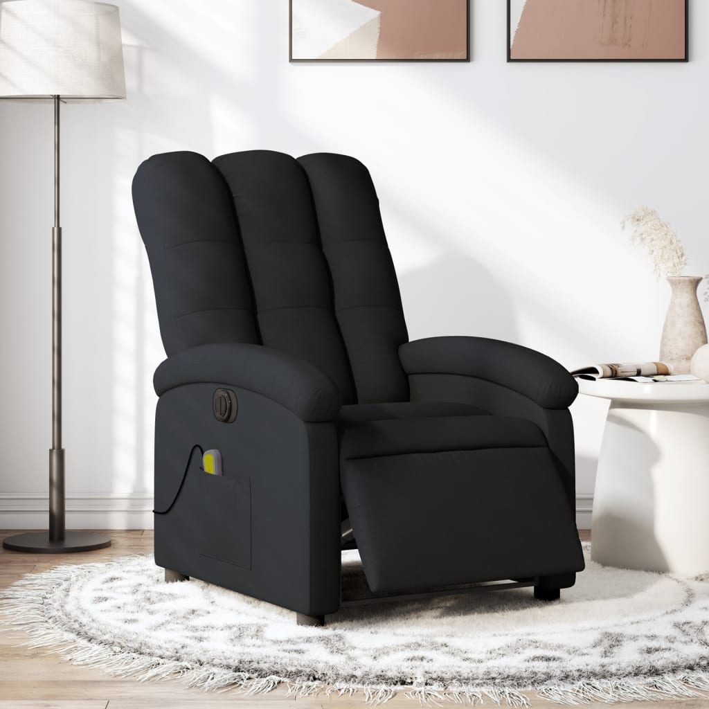 Massagestoel elektrisch verstelbaar stof zwart is nu te koop bij PeponiXL, paradijselijk wonen!