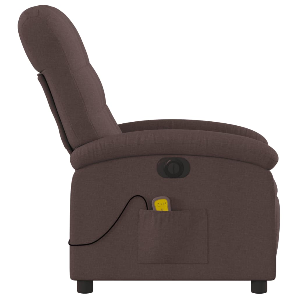 Massagestoel elektrisch verstelbaar stof donkerbruin is nu te koop bij PeponiXL, paradijselijk wonen!