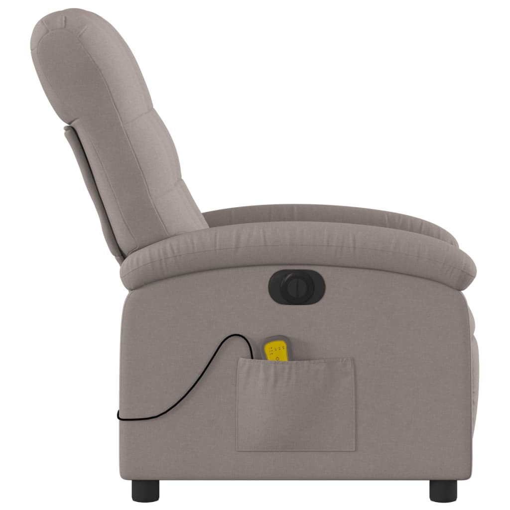 Massagestoel elektrisch verstelbaar stof taupe is nu te koop bij PeponiXL, paradijselijk wonen!