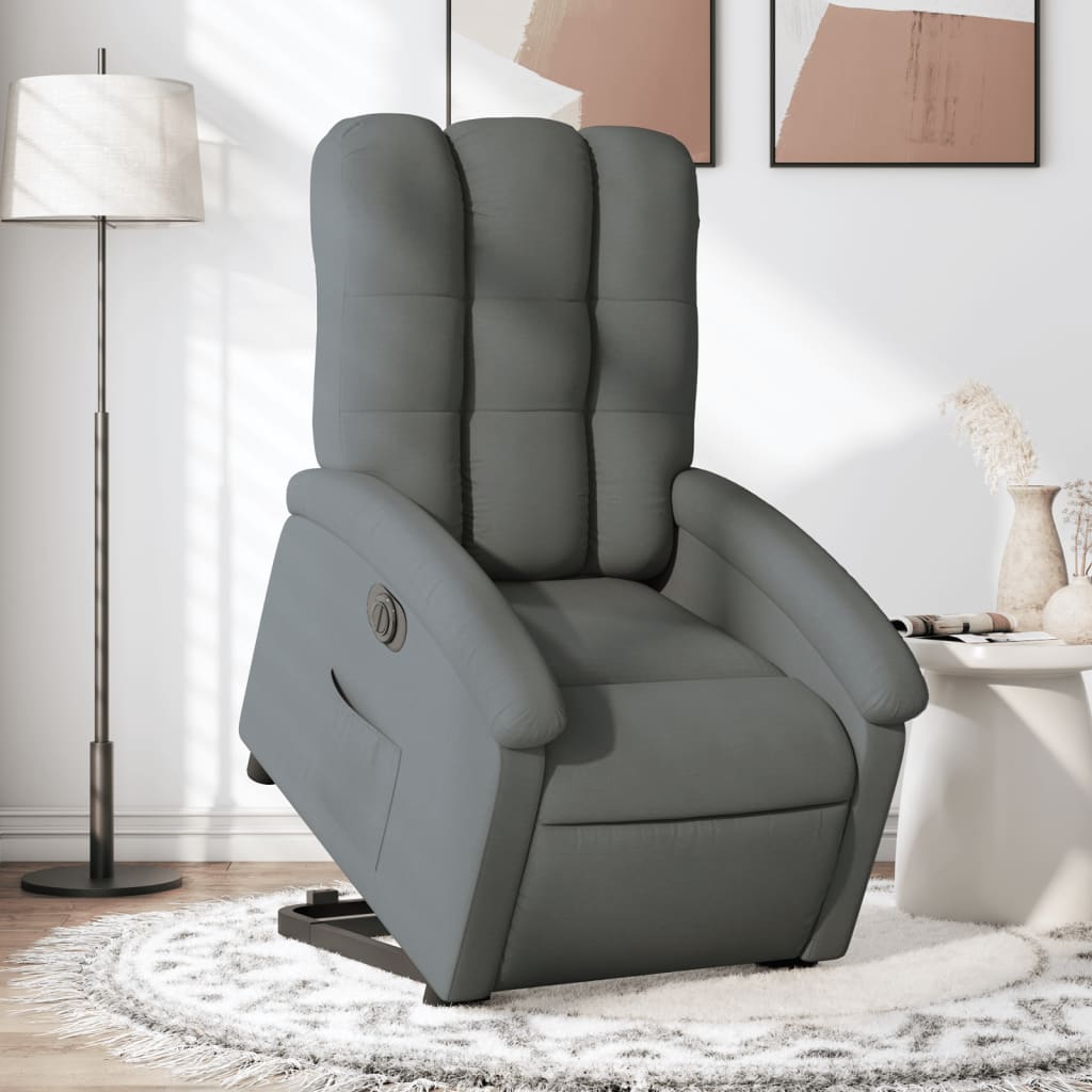Sta-op-stoel elektrisch verstelbaar stof donkergrijs is nu te koop bij PeponiXL, paradijselijk wonen!