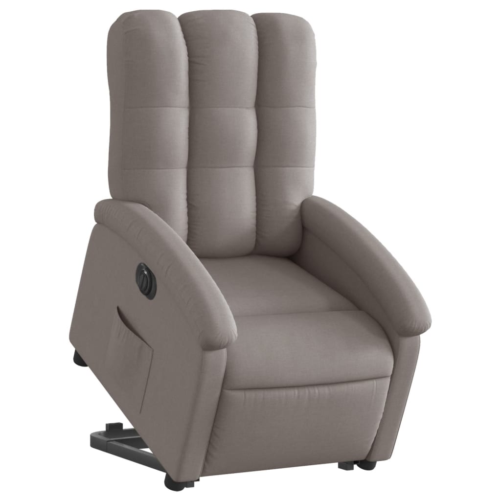Sta-op-stoel elektrisch verstelbaar stof taupe is nu te koop bij PeponiXL, paradijselijk wonen!