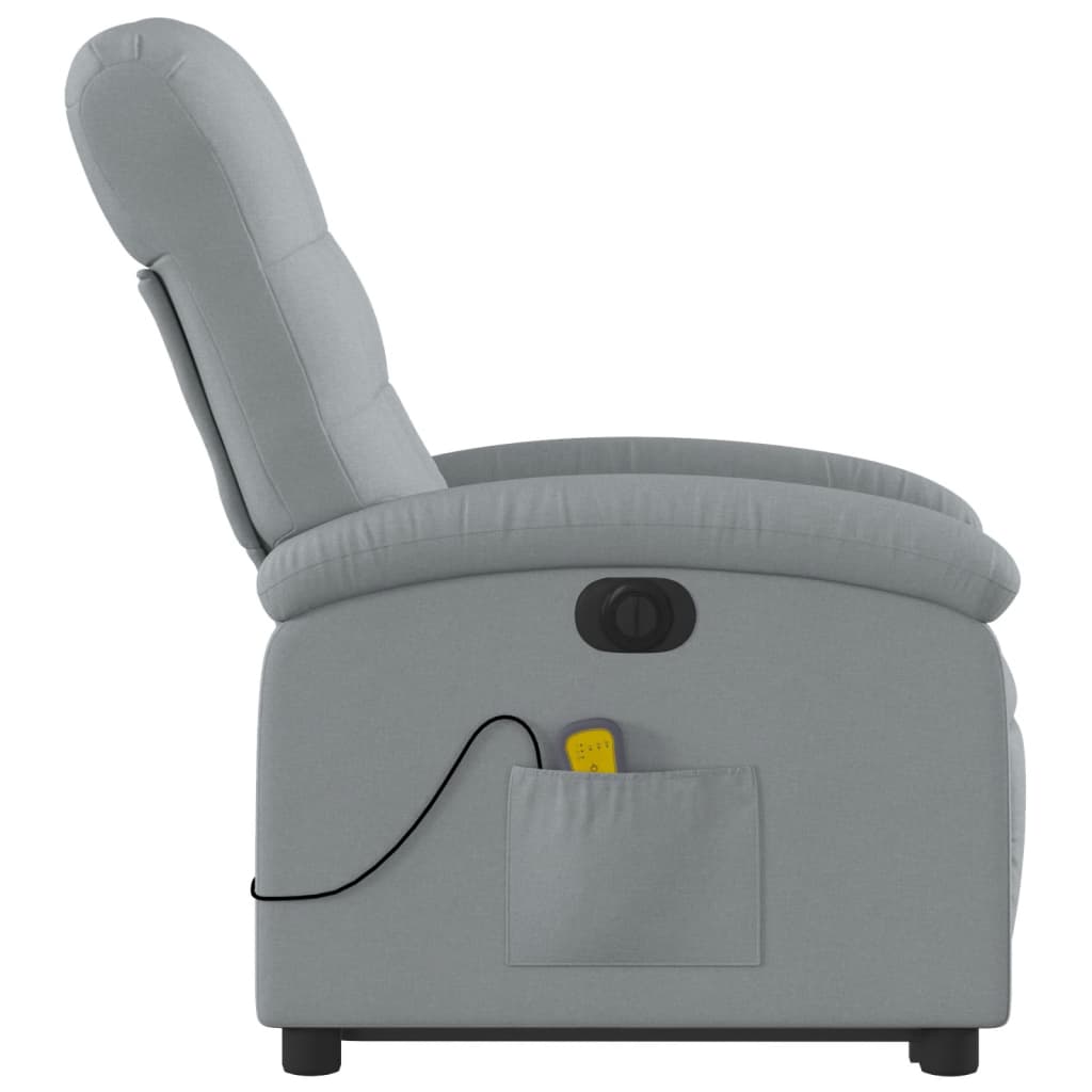 Sta-op-massagestoel elektrisch verstelbaar stof lichtgrijs is nu te koop bij PeponiXL, paradijselijk wonen!