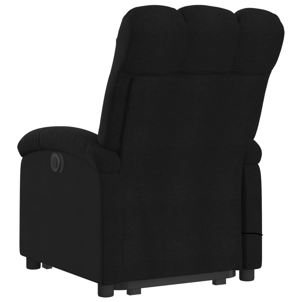 Sta-op-massagestoel elektrisch verstelbaar stof zwart is nu te koop bij PeponiXL, paradijselijk wonen!