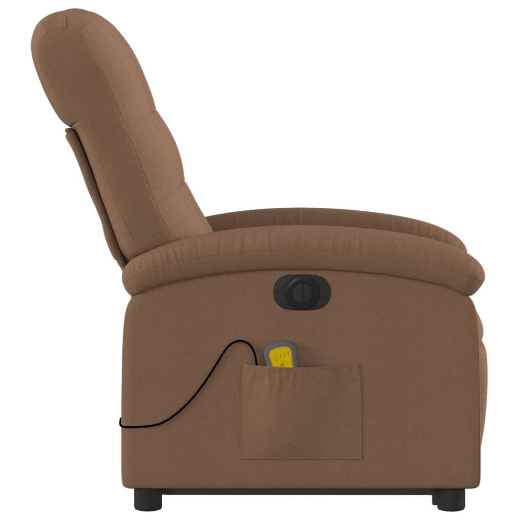 Sta-op-massagestoel elektrisch verstelbaar stof bruin is nu te koop bij PeponiXL, paradijselijk wonen!