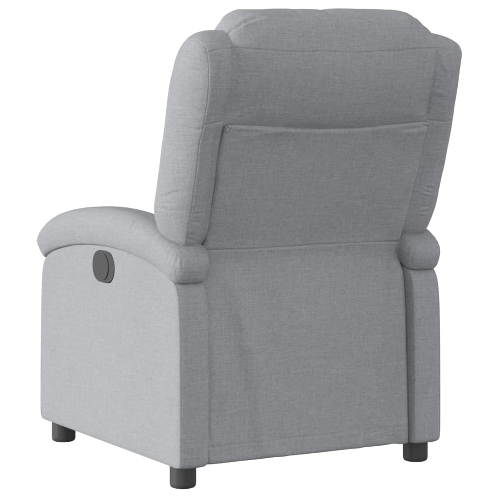 Fauteuil elektrisch verstelbaar stof lichtgrijs is nu te koop bij PeponiXL, paradijselijk wonen!