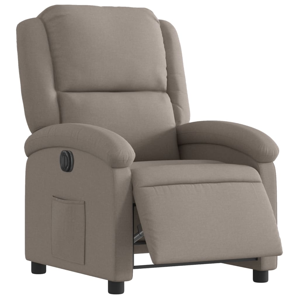 Fauteuil verstelbaar elektrisch stof taupe is nu te koop bij PeponiXL, paradijselijk wonen!