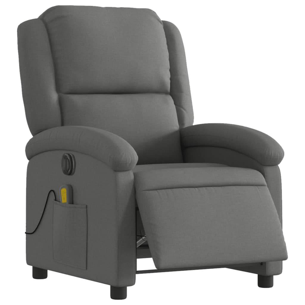 Massagestoel elektrisch verstelbaar stof donkergrijs is nu te koop bij PeponiXL, paradijselijk wonen!