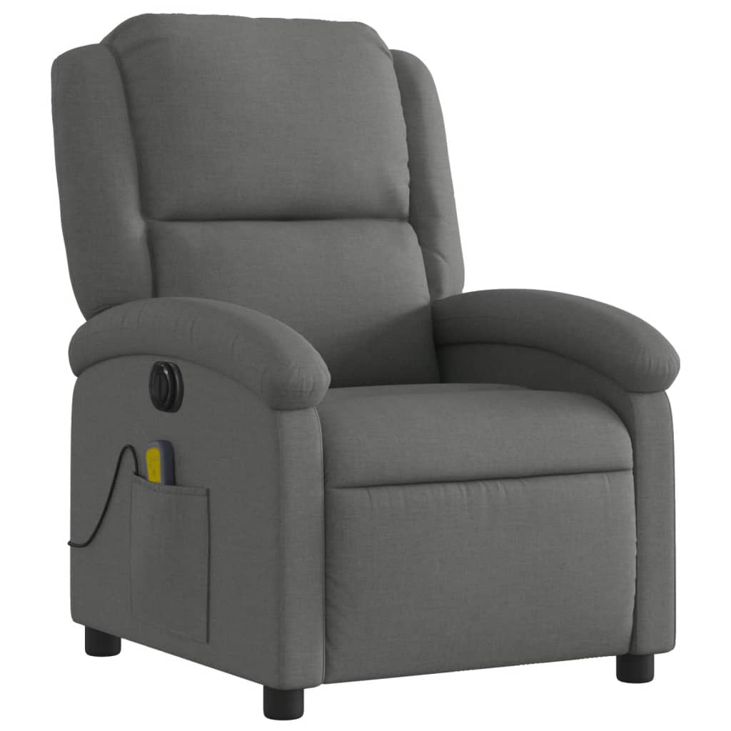 Massagestoel elektrisch verstelbaar stof donkergrijs is nu te koop bij PeponiXL, paradijselijk wonen!