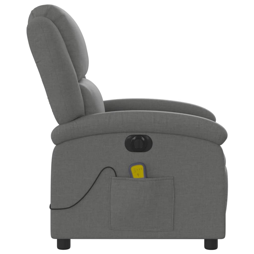 Massagestoel elektrisch verstelbaar stof donkergrijs is nu te koop bij PeponiXL, paradijselijk wonen!