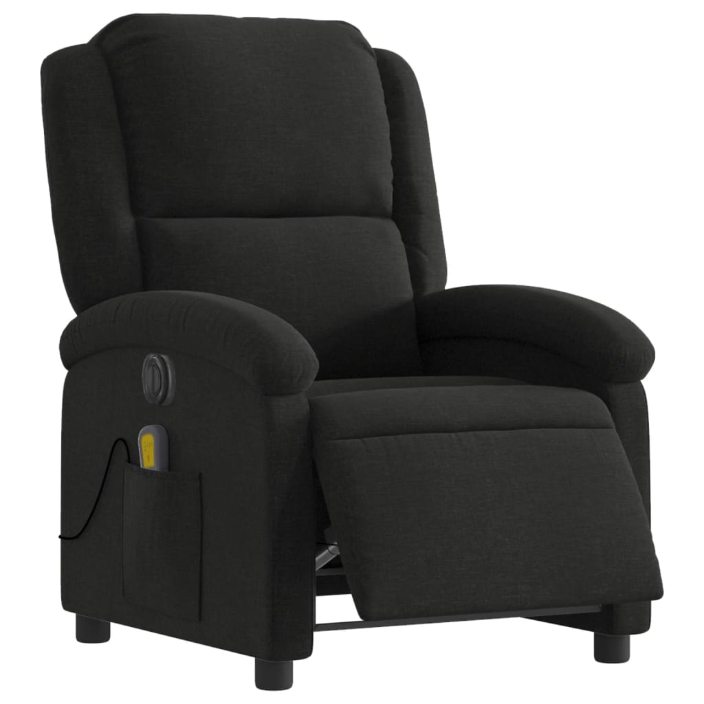 Massagestoel elektrisch verstelbaar stof zwart is nu te koop bij PeponiXL, paradijselijk wonen!