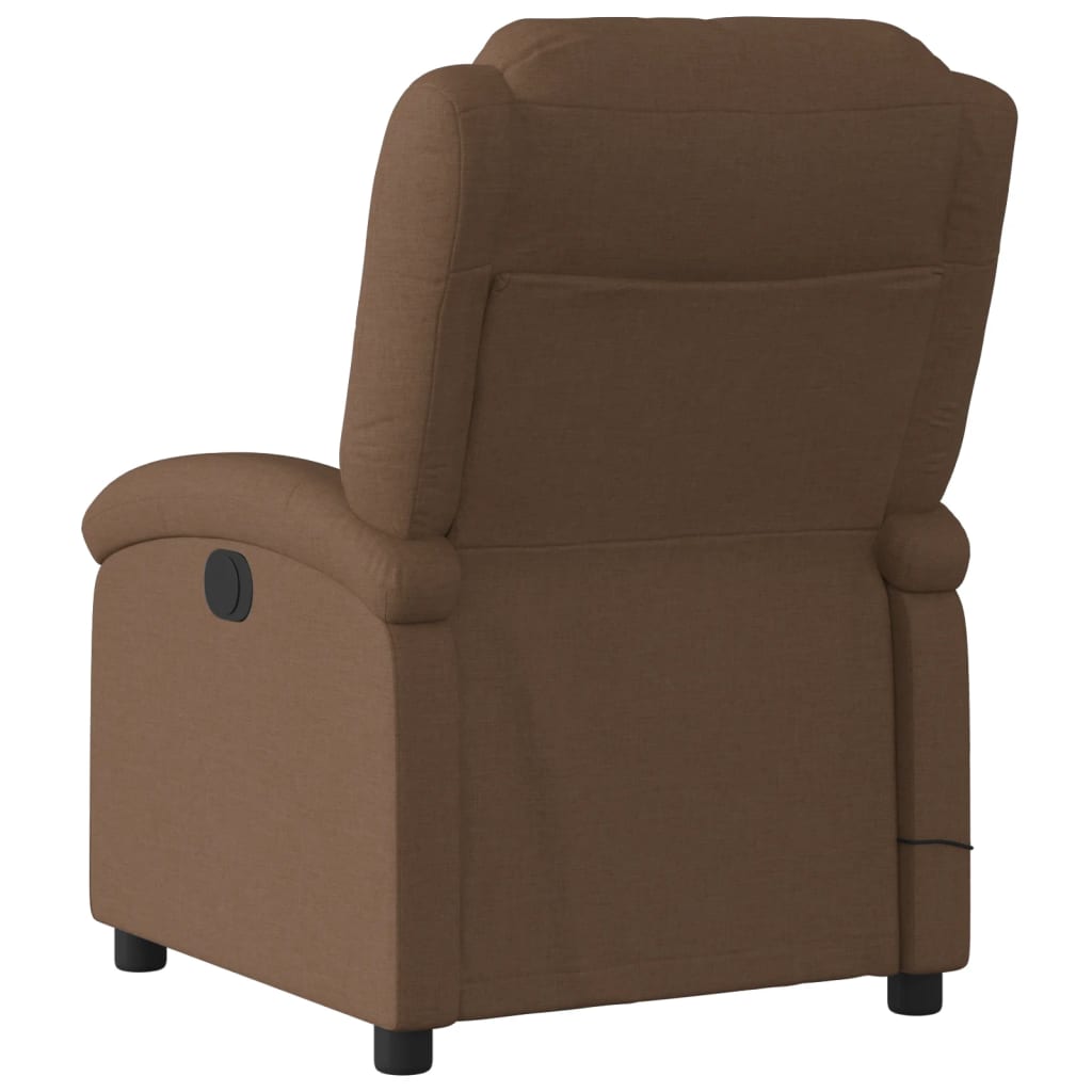 Massagestoel elektrisch verstelbaar stof bruin is nu te koop bij PeponiXL, paradijselijk wonen!