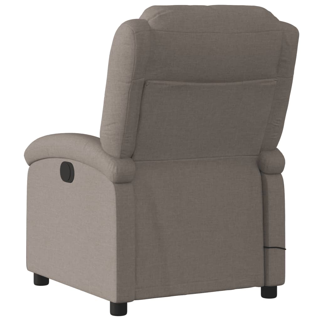 Massagestoel elektrisch verstelbaar stof taupe is nu te koop bij PeponiXL, paradijselijk wonen!