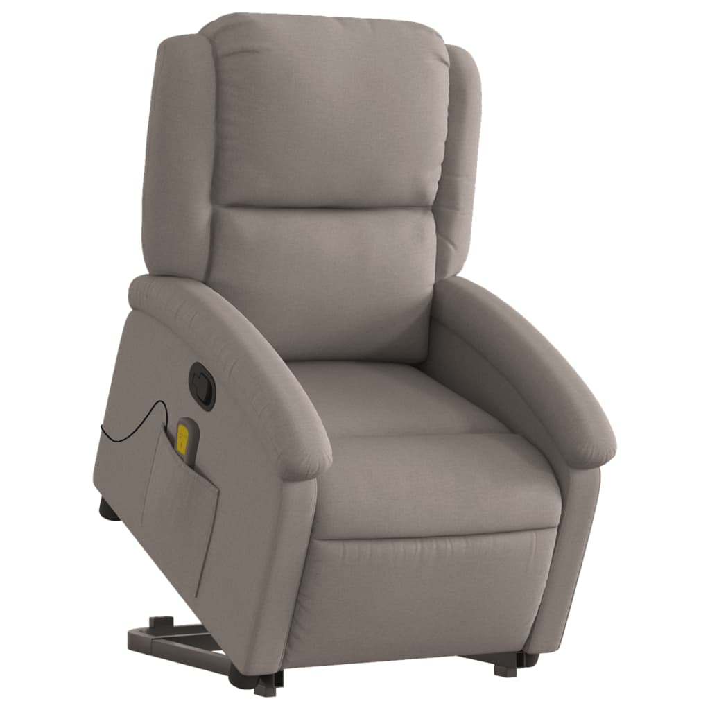 Sta-op-massagestoel verstelbaar stof taupe is nu te koop bij PeponiXL, paradijselijk wonen!
