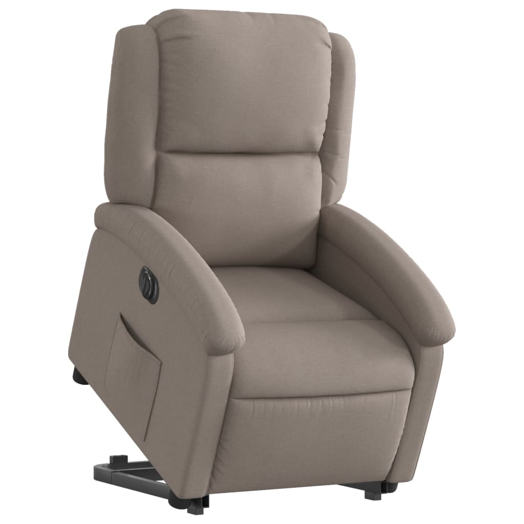 Sta-op-stoel elektrisch verstelbaar stof taupe is nu te koop bij PeponiXL, paradijselijk wonen!