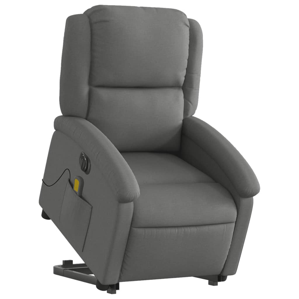 Sta-op-massagestoel elektrisch verstelbaar stof donkergrijs is nu te koop bij PeponiXL, paradijselijk wonen!