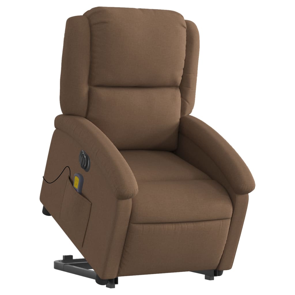 Sta-op-massagestoel elektrisch verstelbaar stof bruin is nu te koop bij PeponiXL, paradijselijk wonen!