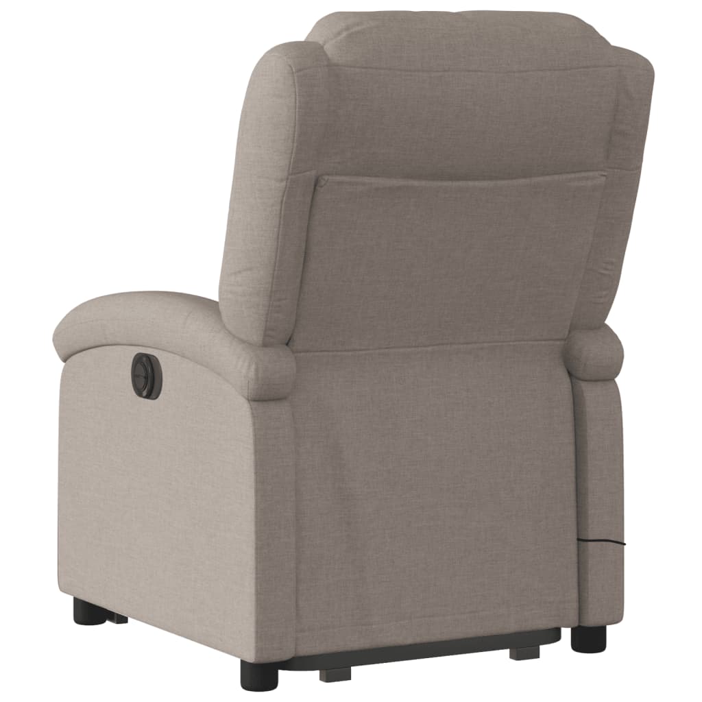 Sta-op-massagestoel elektrisch verstelbaar stof taupe is nu te koop bij PeponiXL, paradijselijk wonen!