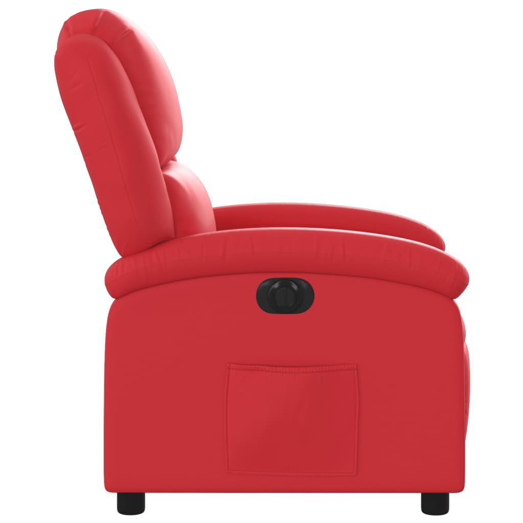 Fauteuil verstelbaar elektrisch kunstleer rood is nu te koop bij PeponiXL, paradijselijk wonen!