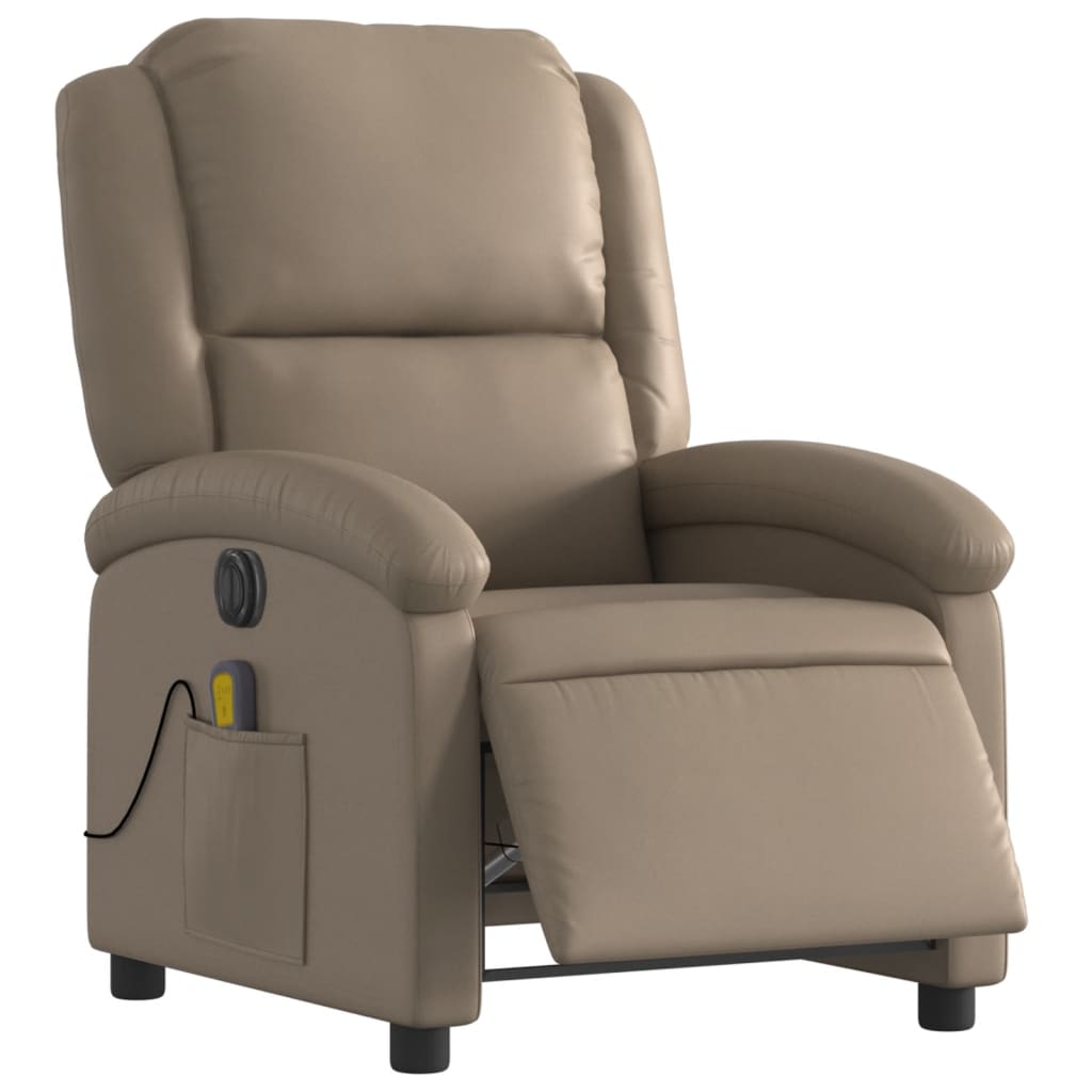 Massagestoel verstelbaar elektrisch kunstleer cappuccinokleurig is nu te koop bij PeponiXL, paradijselijk wonen!
