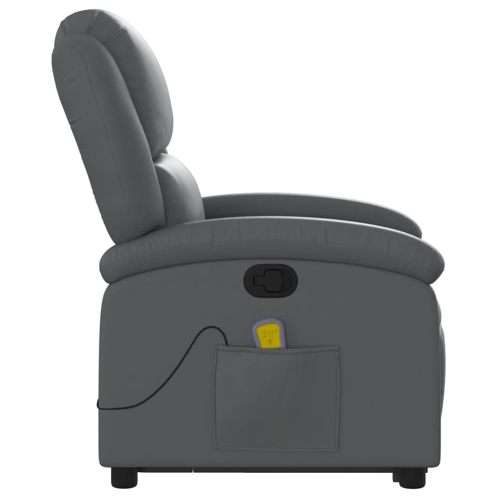 Sta-op-massagestoel verstelbaar kunstleer grijs is nu te koop bij PeponiXL, paradijselijk wonen!