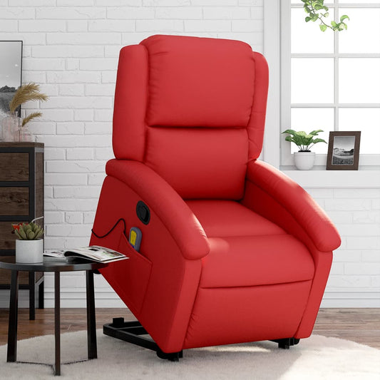 Sta-op-massagestoel verstelbaar kunstleer rood is nu te koop bij PeponiXL, paradijselijk wonen!