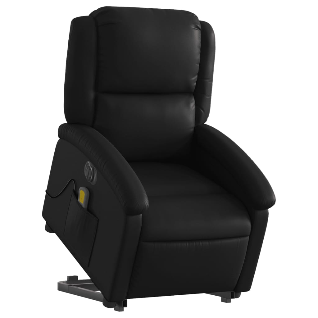 Sta-op-massagestoel elektrisch kunstleer zwart is nu te koop bij PeponiXL, paradijselijk wonen!