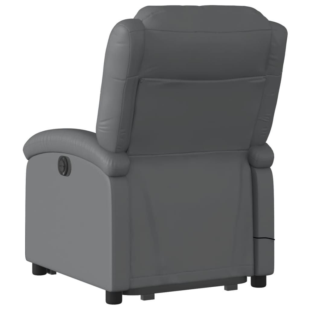 Sta-op-massagestoel elektrisch kunstleer grijs is nu te koop bij PeponiXL, paradijselijk wonen!