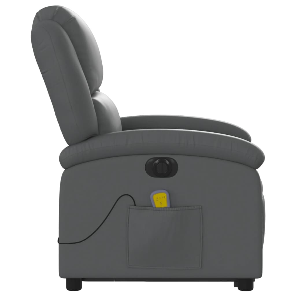 Sta-op-massagestoel elektrisch kunstleer grijs is nu te koop bij PeponiXL, paradijselijk wonen!