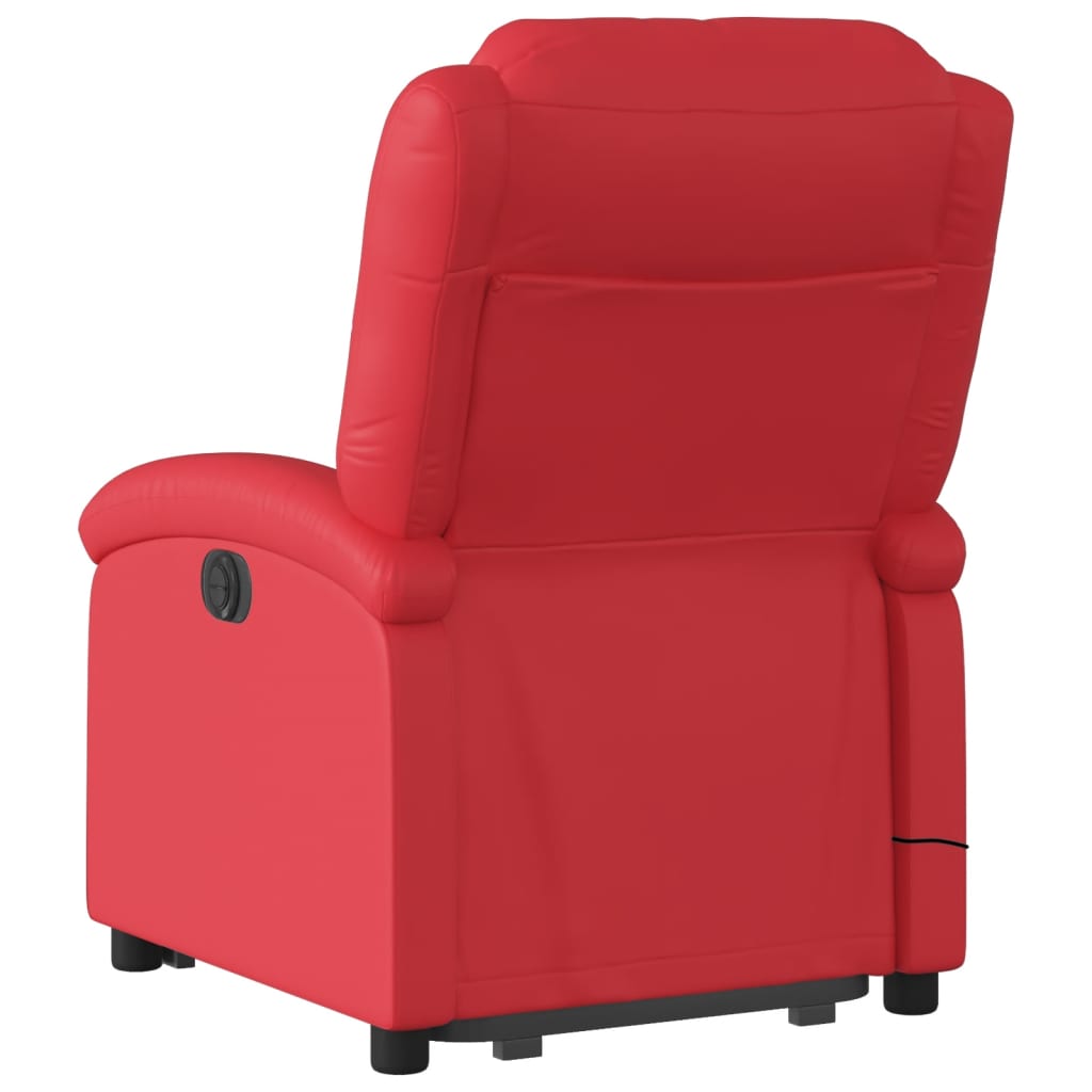 Sta-op-massagestoel elektrisch kunstleer rood is nu te koop bij PeponiXL, paradijselijk wonen!