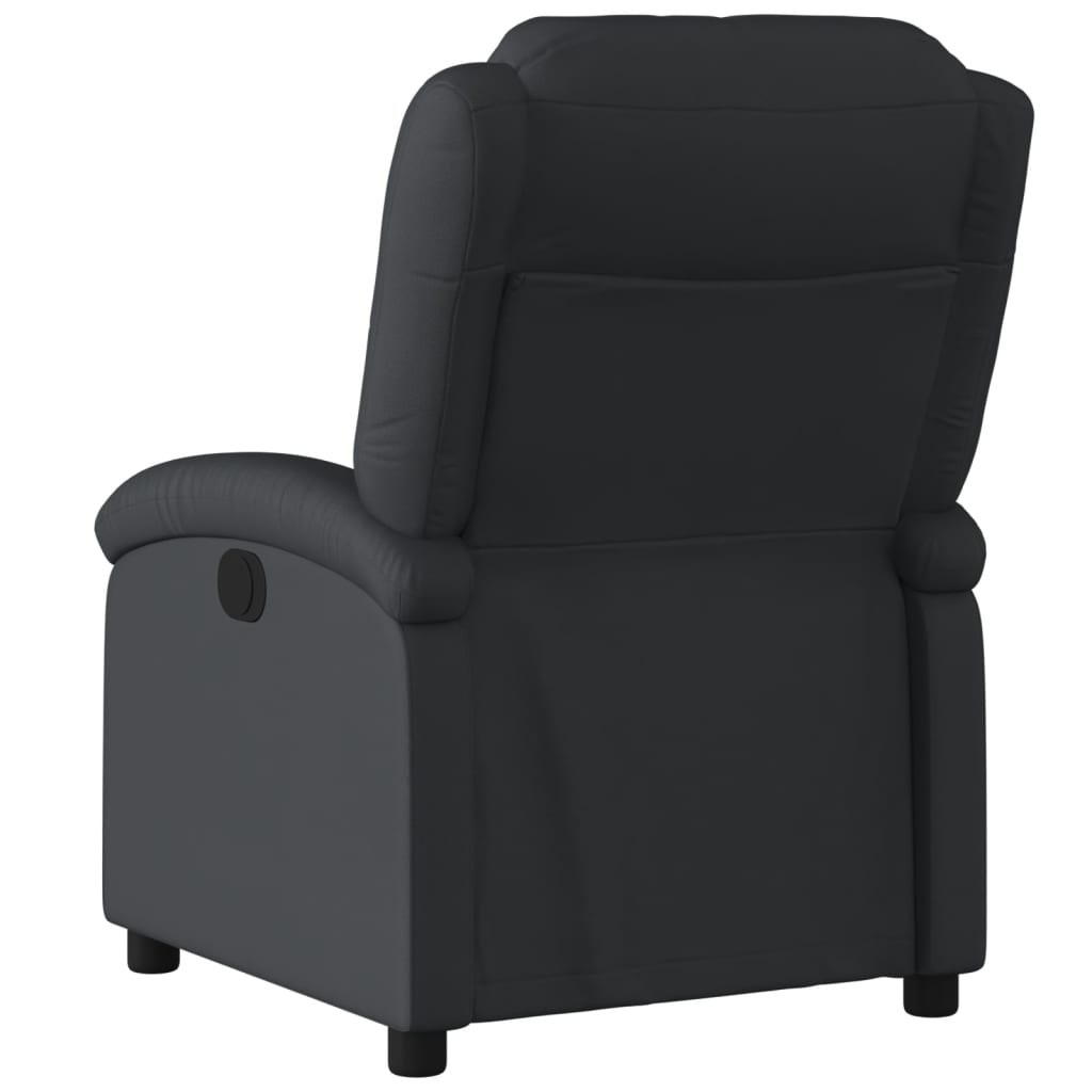 Fauteuil elektrisch verstelbaar echt leer zwart is nu te koop bij PeponiXL, paradijselijk wonen!