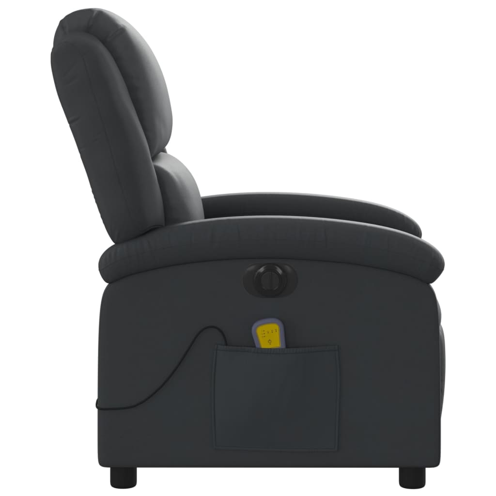 Massagestoel verstelbaar elektrisch echt leer zwart is nu te koop bij PeponiXL, paradijselijk wonen!
