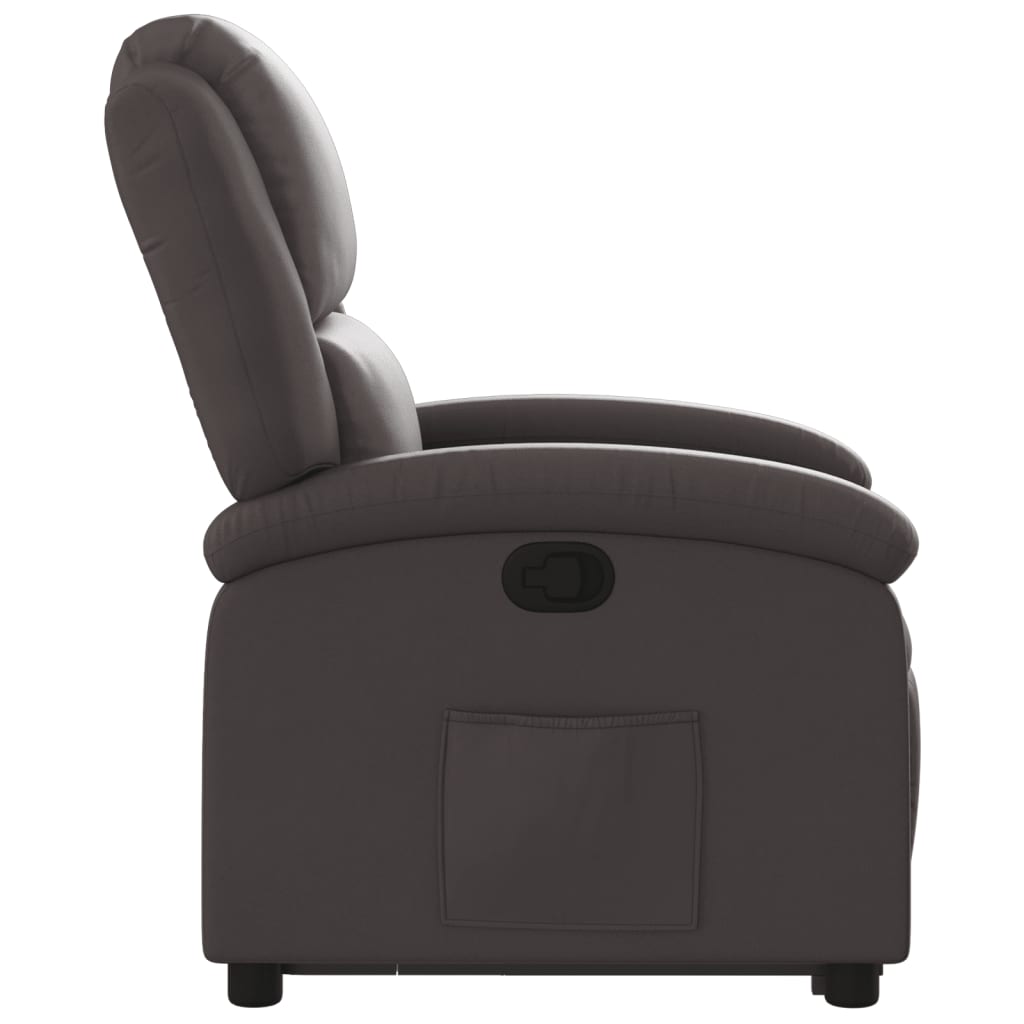 Sta-op-stoel verstelbaar echt leer donkerbruin is nu te koop bij PeponiXL, paradijselijk wonen!